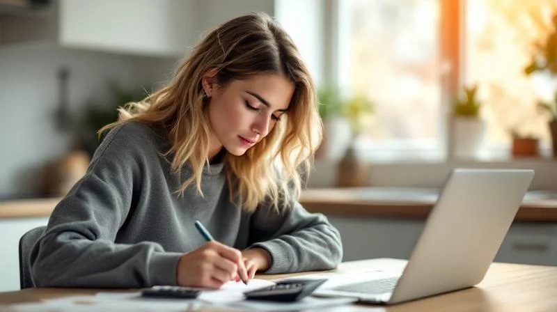 Frau haelt stolz ihren IHK-Abschluss in der Hand vor einem hellen Fenster in Erfurt